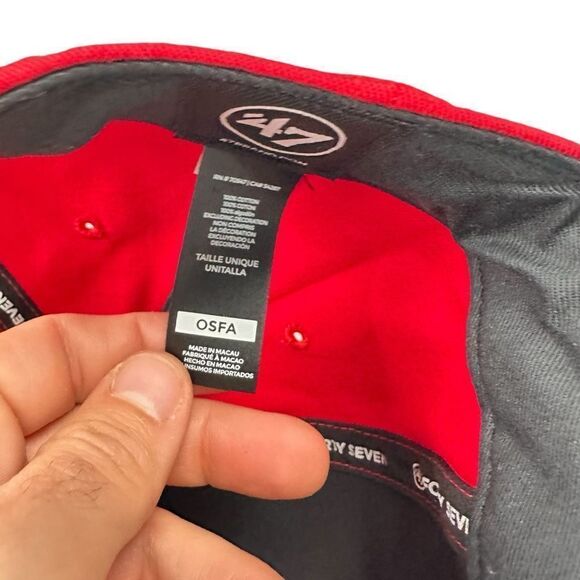 NFL Super Bowl 58 LVIII 47 Brand SnapBack Las Vegas Red Cap - Picture 7 of 8